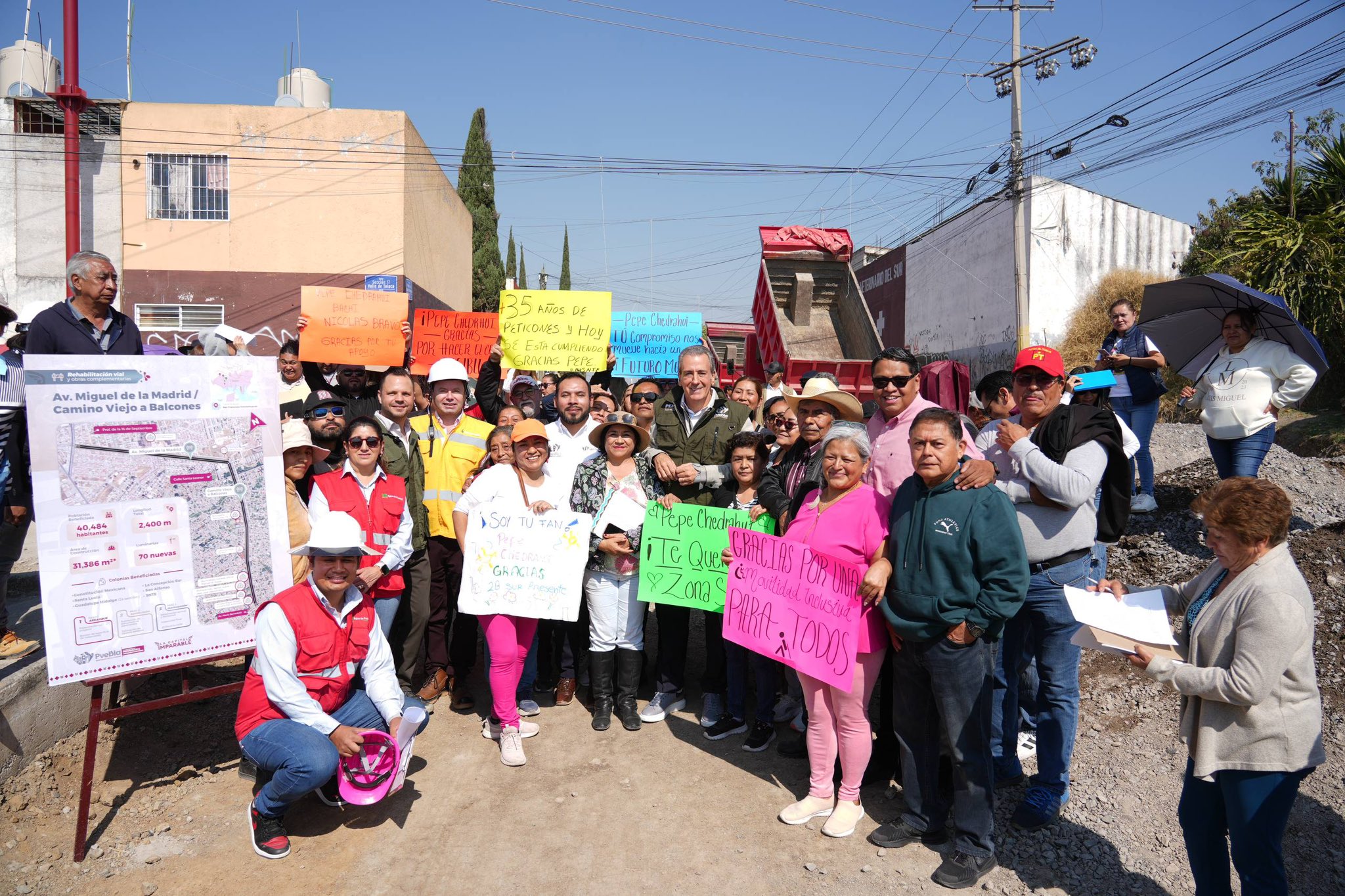 Pepe Chedraui impulsa modernización vial en Camino Viejo a Balcones